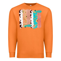 Carrot Western Cowhide Sunflower Jute Glitter Farm Life Brush Stroke Premium Sweatshirt - Bettercallsaul