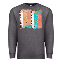 Charcoal Heather Western Cowhide Sunflower Jute Glitter Farm Life Brush Stroke Premium Sweatshirt - Bettercallsaul