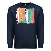 Navy Western Cowhide Sunflower Jute Glitter Farm Life Brush Stroke Premium Sweatshirt - Bettercallsaul