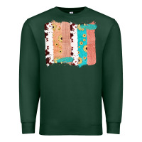 Sports Green Western Cowhide Sunflower Jute Glitter Farm Life Brush Stroke Premium Sweatshirt - Bettercallsaul