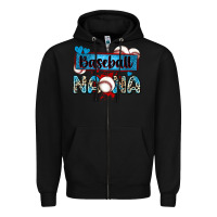 Black baseball nana with leopard Zipper Hoodie - Zillion Design Studio