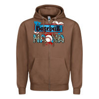 Chestnut baseball nana with leopard Zipper Hoodie - Zillion Design Studio