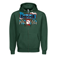 Sports Green baseball nana with leopard Zipper Hoodie - Zillion Design Studio