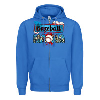 True Royal baseball nana with leopard Zipper Hoodie - Zillion Design Studio