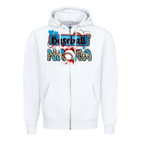 White baseball nana with leopard Zipper Hoodie - Zillion Design Studio