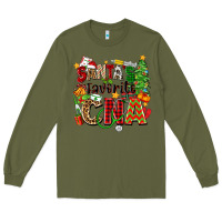 Army Green santa's favorite cna Long Sleeve Tee - Zillion Design Studio