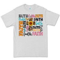 Dove Grey faith cross Premium Tee - Artiststas