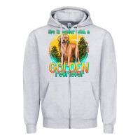 Heather Grey life is better with a golden retriever Zipper Hoodie - texasbilliewilder