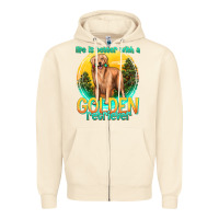 Sandshell life is better with a golden retriever Zipper Hoodie - texasbilliewilder