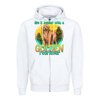 White life is better with a golden retriever Zipper Hoodie - texasbilliewilder
