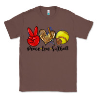 Chestnut peace love softball Classic Tee - Zillion Design Studio