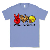 Colony Blue peace love softball Classic Tee - Zillion Design Studio