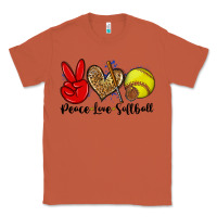 Copper peace love softball Classic Tee - Zillion Design Studio