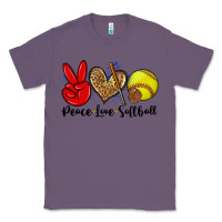 Lavender peace love softball Classic Tee - Zillion Design Studio
