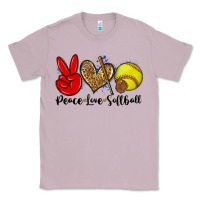 Lilac peace love softball Classic Tee - Zillion Design Studio