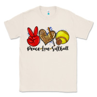 Natural peace love softball Classic Tee - Zillion Design Studio
