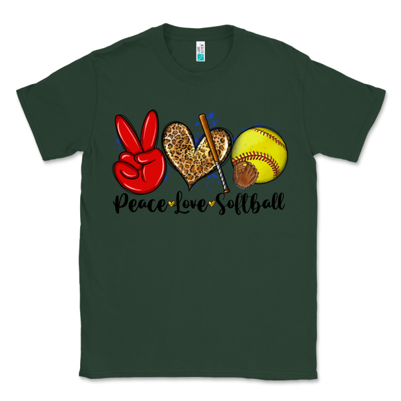 Peace Love Softball Classic Tee by Zillion Design Studio | Teevron