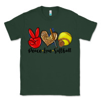 Sports Green peace love softball Classic Tee - Zillion Design Studio