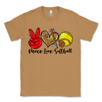 Toasted Coconut peace love softball Classic Tee - Zillion Design Studio