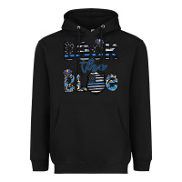 Black back the blue1 Heavyweight Hoodie - CowhideDigitalArt