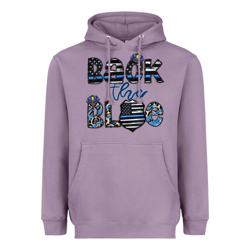 Back The Blue1 Heavyweight Hoodie by CowhideDigitalArt | Teevron