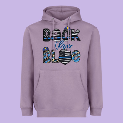 Back The Blue1 Heavyweight Hoodie Designed By Cowhidedigitalart
