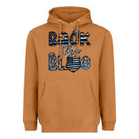 Meerkat back the blue1 Heavyweight Hoodie - CowhideDigitalArt
