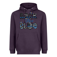 Plum back the blue1 Heavyweight Hoodie - CowhideDigitalArt