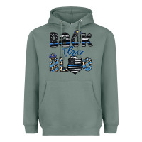 Sage back the blue1 Heavyweight Hoodie - CowhideDigitalArt