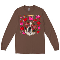Chestnut valentine's day  saint bernard dog Long Sleeve Tee - RanaPortraitStore