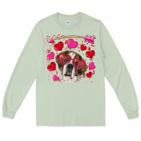Matcha valentine's day  saint bernard dog Long Sleeve Tee - RanaPortraitStore