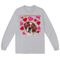 Moon Dust valentine's day  saint bernard dog Long Sleeve Tee - RanaPortraitStore