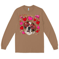 Toasted Coconut valentine's day  saint bernard dog Long Sleeve Tee - RanaPortraitStore