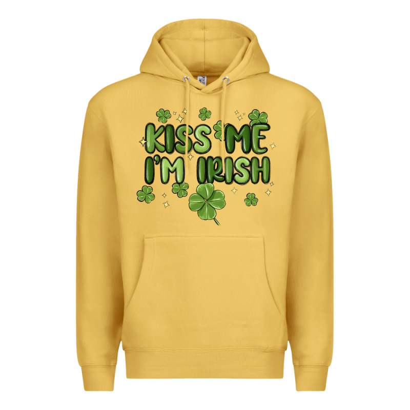 Kiss Me I'm Irish Premium Hoodie by MaliasSmallBusiness | Teevron