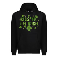 Black kiss me i'm irish Premium Hoodie - MaliasSmallBusiness