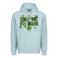 Blue Mist kiss me i'm irish Premium Hoodie - MaliasSmallBusiness