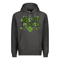 Charcoal Heather kiss me i'm irish Premium Hoodie - MaliasSmallBusiness