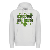 Dove Grey kiss me i'm irish Premium Hoodie - MaliasSmallBusiness