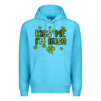 Ocean Blue kiss me i'm irish Premium Hoodie - MaliasSmallBusiness
