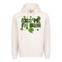 Pale Pink kiss me i'm irish Premium Hoodie - MaliasSmallBusiness