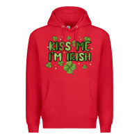 Red kiss me i'm irish Premium Hoodie - MaliasSmallBusiness