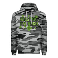 Slate Camo kiss me i'm irish Premium Hoodie - MaliasSmallBusiness