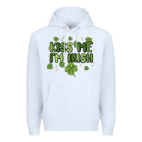 White kiss me i'm irish Premium Hoodie - MaliasSmallBusiness