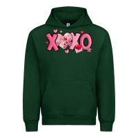 Forest Green xoxo disco heart valentine's day Urban Hoodie - MaliasSmallBusiness