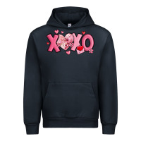 Navy xoxo disco heart valentine's day Urban Hoodie - MaliasSmallBusiness