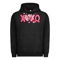 Pigment Black xoxo disco heart valentine's day Urban Hoodie - MaliasSmallBusiness