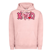 Pigment Salmon xoxo disco heart valentine's day Urban Hoodie - MaliasSmallBusiness