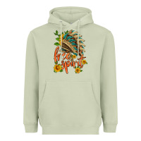 Matcha free spirit sunflower and indian headdress Heavyweight Hoodie - HRA Design Shop