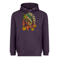 Plum free spirit sunflower and indian headdress Heavyweight Hoodie - HRA Design Shop