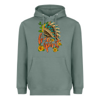 Sage free spirit sunflower and indian headdress Heavyweight Hoodie - HRA Design Shop